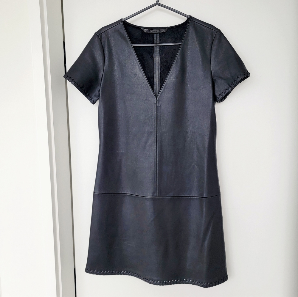 Zara Trafaluc faux leather dress